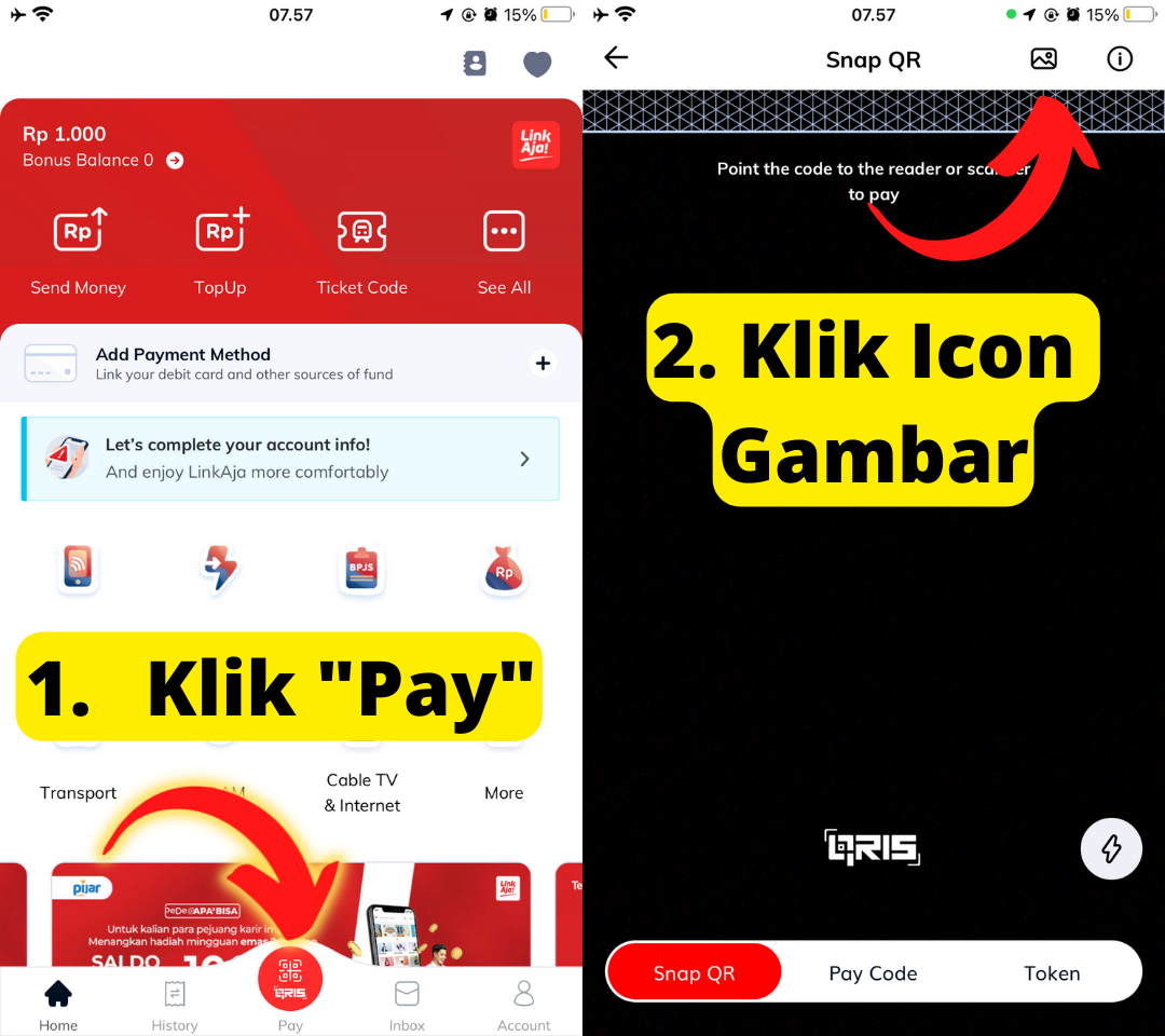 Cara Top up ML Pakai LinkAja