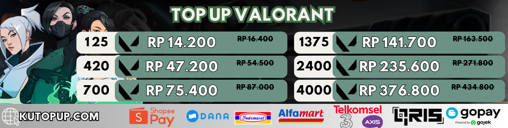 Harga Promo Valorant di Kutopup